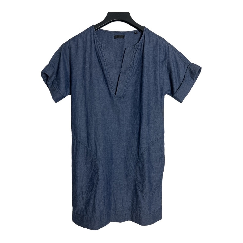 ATM Blue Cotton Shift Dress Size XS